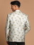 Men's Light Green Woven Jodhpuri